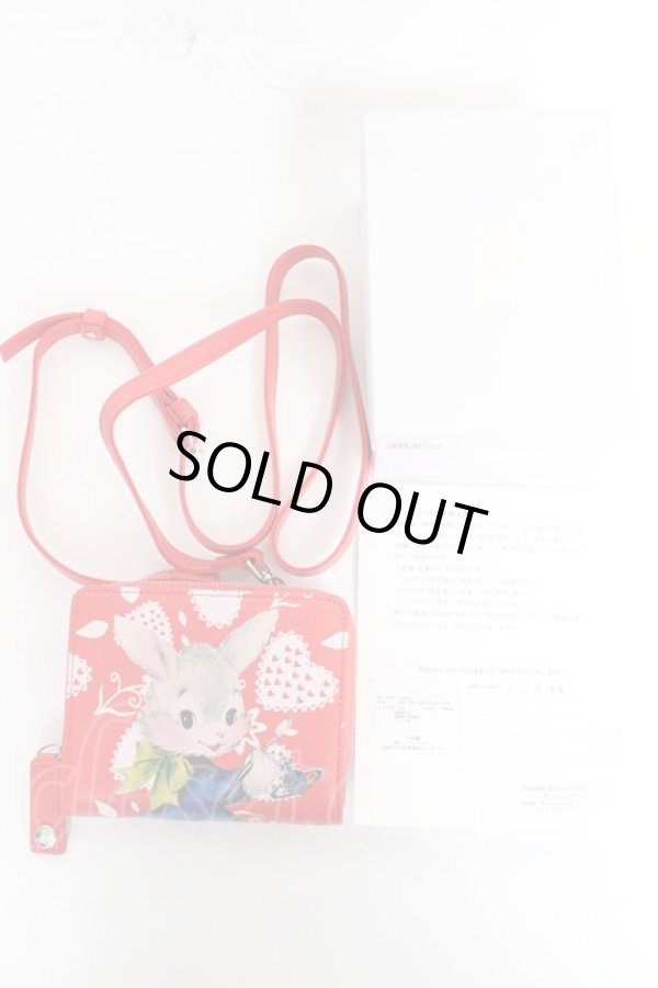 画像8: ヴィヴィアンウエストウッド 中古 / PAINTING BUNNY ショルダーウォレット  レッド  Y-26-01-28-002-gd-SZ-ZY (8)