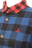 画像5: ヴィヴィアンウエストウッド 中古 / ギンガムチェックブロッキングシャツ  赤×青  Y-26-01-28-021-bl-AS-ZH (5)
