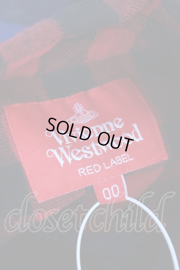 画像6: ヴィヴィアンウエストウッド 中古 / ギンガムチェックブロッキングシャツ  赤×青  Y-26-01-28-021-bl-AS-ZH (6)