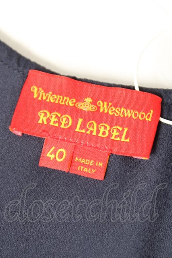 画像4: ヴィヴィアンウエストウッド 中古 / レースレイヤードタンクトップ 40 ネイビー×ブラック  Y-26-01-28-023-to-IG-ZH (4)