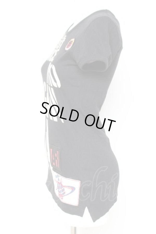 画像2: ヴィヴィアンウエストウッド Anglomania and Lee 中古 / ARパッチTシャツ XXS ブラック  Y-26-01-28-025-ts-SZ-OS (2)