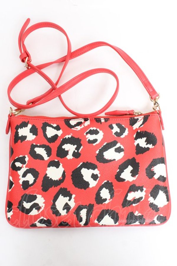 画像3: ANGLOMANIA 中古 / レオパードショルダーバッグ  赤  Y-26-01-28-004-ba-SZ-ZY (3)