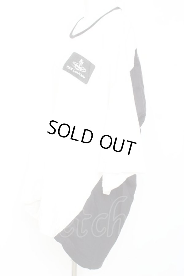 画像2: ヴィヴィアンウエストウッド MAN 中古 / "MAN LONDON" ネームタグ ビッグTシャツ F ホワイト×ブラック  Y-26-01-28-033-ts-SZ-ZH (2)