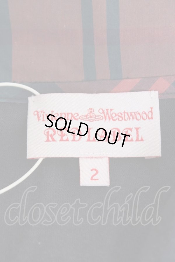 画像5: ヴィヴィアンウエストウッド 中古 / 単色オーブ刺繍&チェック襟ポロカットソー 2 紺  Y-26-01-28-034-to-SZ-ZH (5)