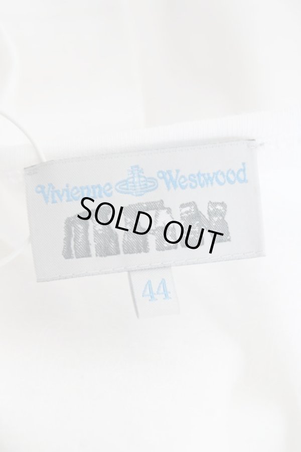 画像5: ヴィヴィアンウエストウッド MAN 中古 / オーブ刺繍七分丈カットソー 44 ホワイト  Y-26-01-28-035-ts-SZ-ZH (5)