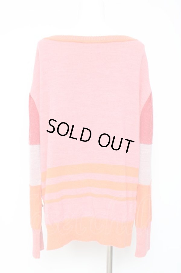 画像3: ヴィヴィアンウエストウッド 中古 / オーブ刺繍配色ニットカーディガン 0/S ピンク  Y-26-01-28-038-to-SZ-ZH (3)