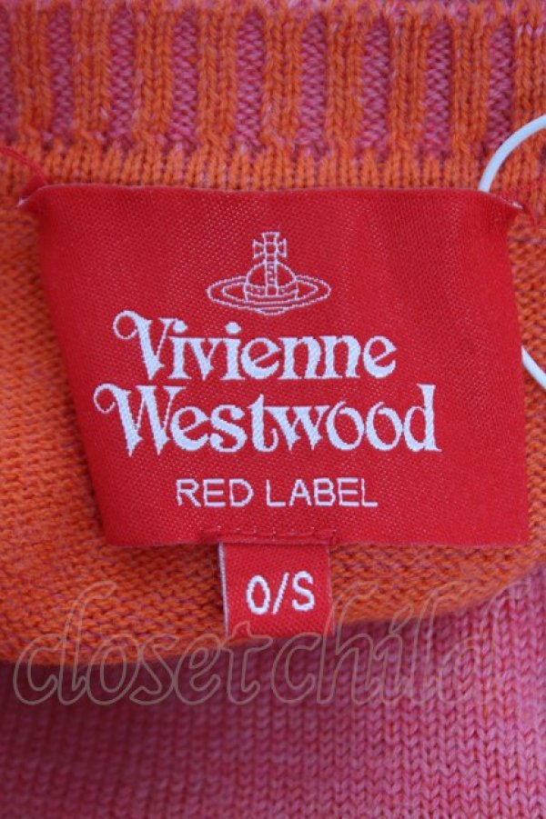 画像5: ヴィヴィアンウエストウッド 中古 / オーブ刺繍配色ニットカーディガン 0/S ピンク  Y-26-01-28-038-to-SZ-ZH (5)