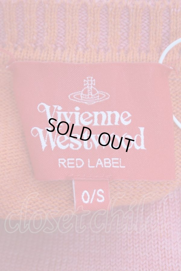 画像5: ヴィヴィアンウエストウッド 中古 / オーブ刺繍配色ニットカーディガン 0/S ピンク  Y-26-01-28-038-to-SZ-ZH (5)