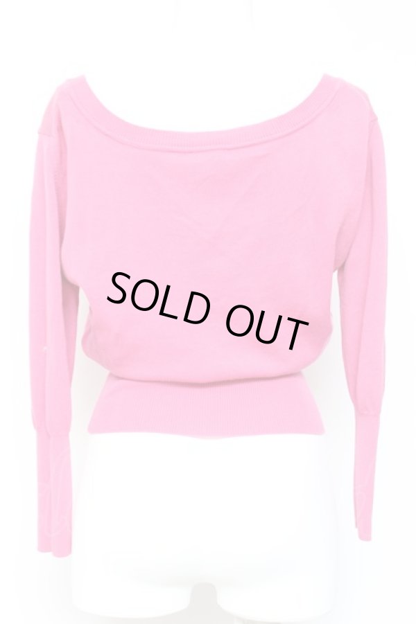 画像3: ヴィヴィアンウエストウッド 中古 / カラーオーブ刺繍ラウンドネックニット S ピンク  Y-26-01-28-039-to-IG-ZH (3)