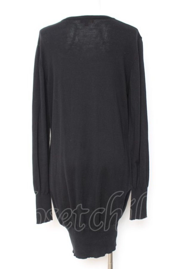 画像3: ヴィヴィアンウエストウッド 中古 / カラーオーブ刺繍ロングカーディガン L ブラック  Y-26-01-28-040-to-IG-OS (3)