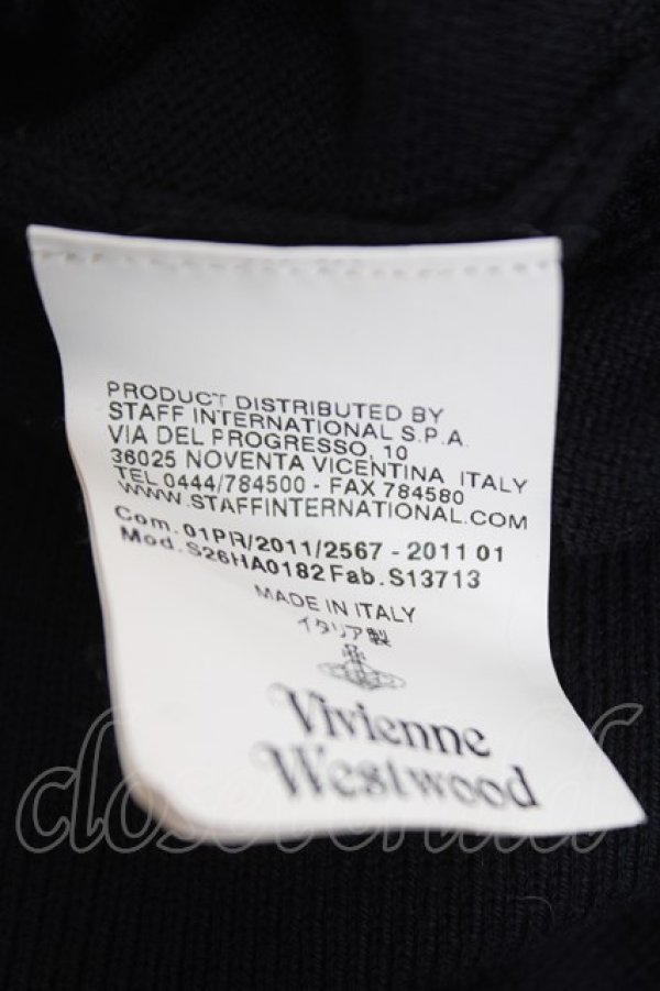 画像6: ヴィヴィアンウエストウッド 中古 / カラーオーブ刺繍ロングカーディガン L ブラック  Y-26-01-28-040-to-IG-OS (6)