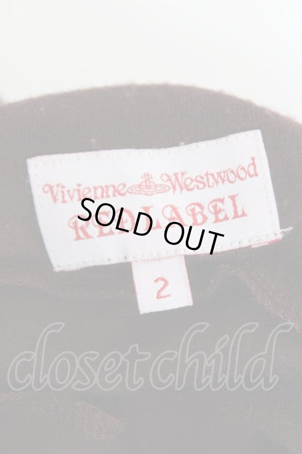 画像6: ヴィヴィアンウエストウッド 中古 / 単色オーブ刺繍バイカラートップス 2 ブラウン  Y-26-01-28-041-to-SZ-ZH (6)