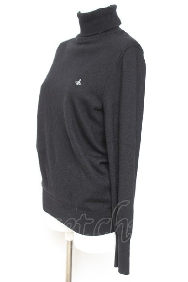 画像2: ヴィヴィアンウエストウッド MAN 中古 / /TURTLE NECK KNIT 44 ブラック  Y-26-01-28-042-to-IG-OS (2)