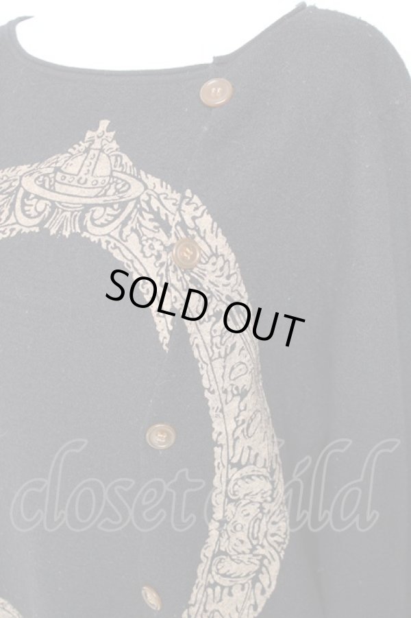 画像4: ヴィヴィアンウエストウッド 中古 / フレーム柄ニットカーディガン 2 黒  Y-26-01-28-043-to-AS-ZH (4)