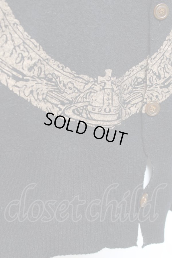 画像5: ヴィヴィアンウエストウッド 中古 / フレーム柄ニットカーディガン 2 黒  Y-26-01-28-043-to-AS-ZH (5)