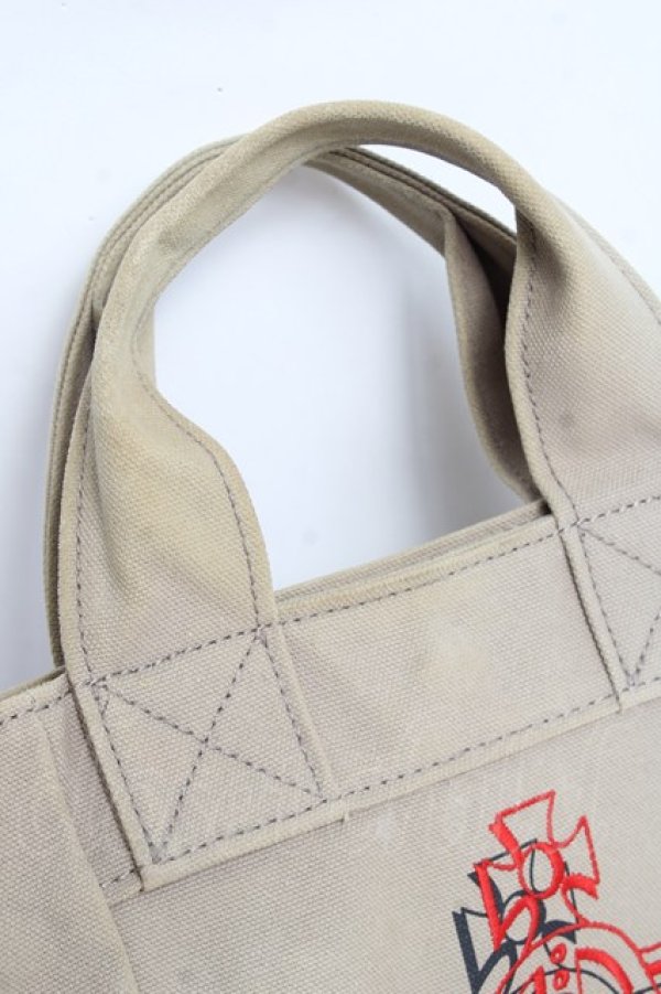 画像4: ヴィヴィアンウエストウッド 中古 / DOUBLE ORB トートバッグ  カーキ  Y-26-01-28-005-gd-SZ-ZY (4)