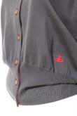 画像4: ヴィヴィアンウエストウッド 中古 / 単色オーブ刺繍カーディガン 2 チャコール  Y-26-01-28-044-to-SZ-OS (4)