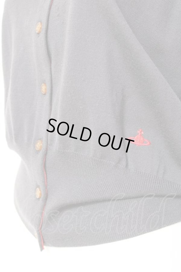 画像4: ヴィヴィアンウエストウッド 中古 / 単色オーブ刺繍カーディガン 2 チャコール  Y-26-01-28-044-to-SZ-OS (4)