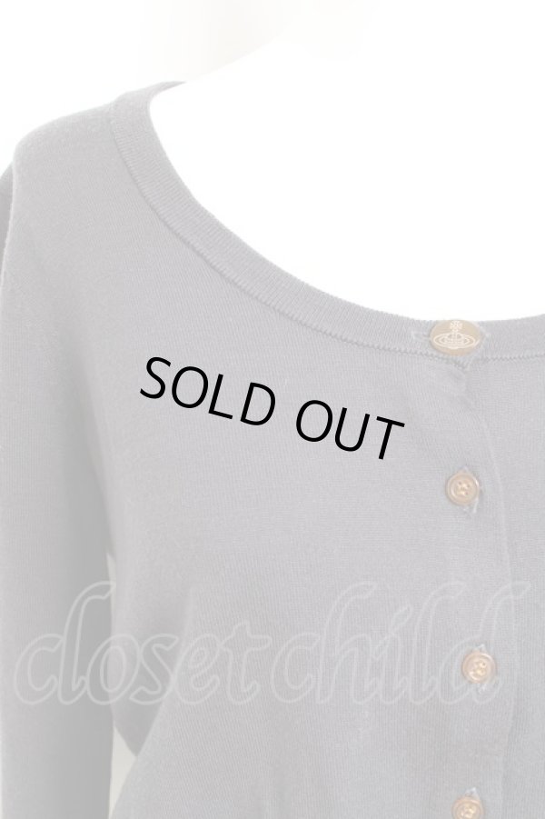 画像5: ヴィヴィアンウエストウッド 中古 / 単色オーブ刺繍カーディガン 2 チャコール  Y-26-01-28-044-to-SZ-OS (5)