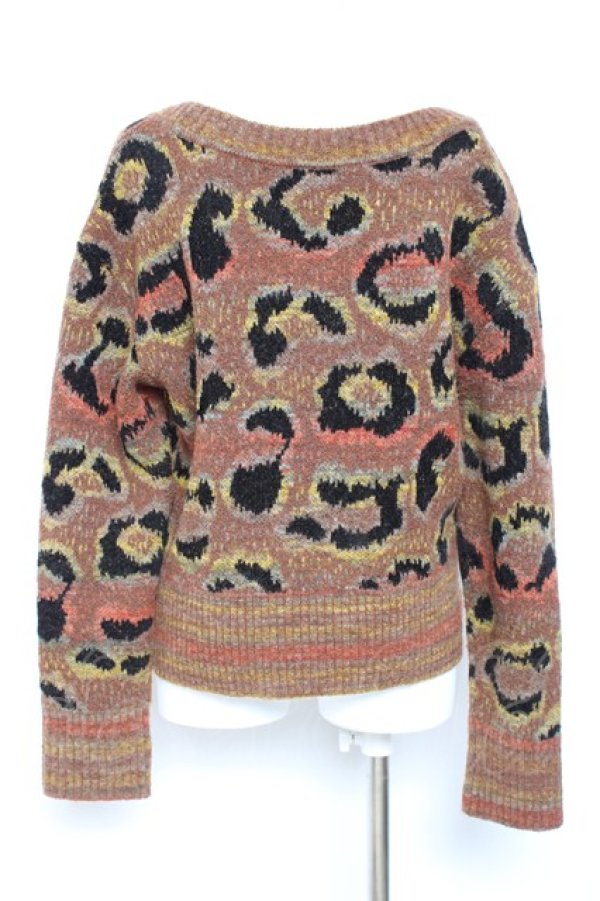 画像3: ヴィヴィアンウエストウッド 中古 / レオパードジャガードニット 00 ブラウン  Y-26-01-28-045-to-SZ-ZH (3)