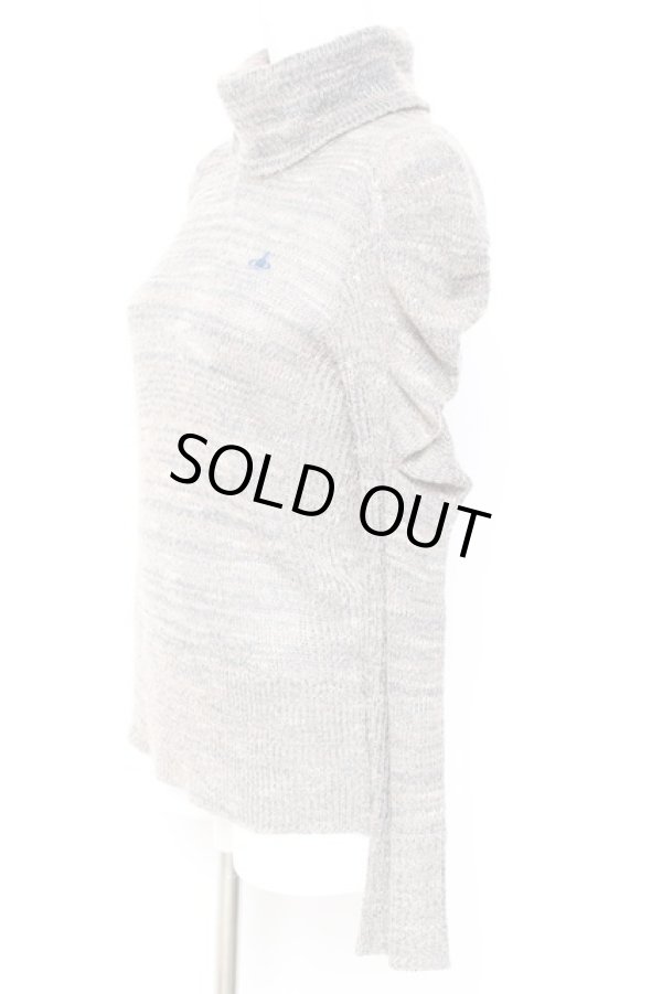 画像2: ヴィヴィアンウエストウッド 中古 / フリルニット 2 グレージュ  Y-26-01-28-047-to-SZ-ZY (2)