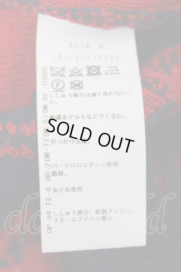 画像7: ヴィヴィアンウエストウッド 中古 / レジスターレースカーディガン 00 レッドｘネイビー  Y-26-01-28-049-to-YM-ZH (7)