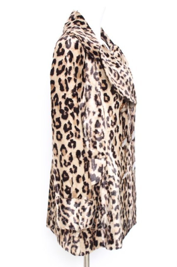 画像4: ヴィヴィアンウエストウッド 中古 / レオパードコート 2 ブラウン  Y-26-01-28-050-co-SZ-ZY (4)