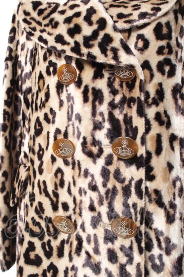 画像6: ヴィヴィアンウエストウッド 中古 / レオパードコート 2 ブラウン  Y-26-01-28-050-co-SZ-ZY (6)