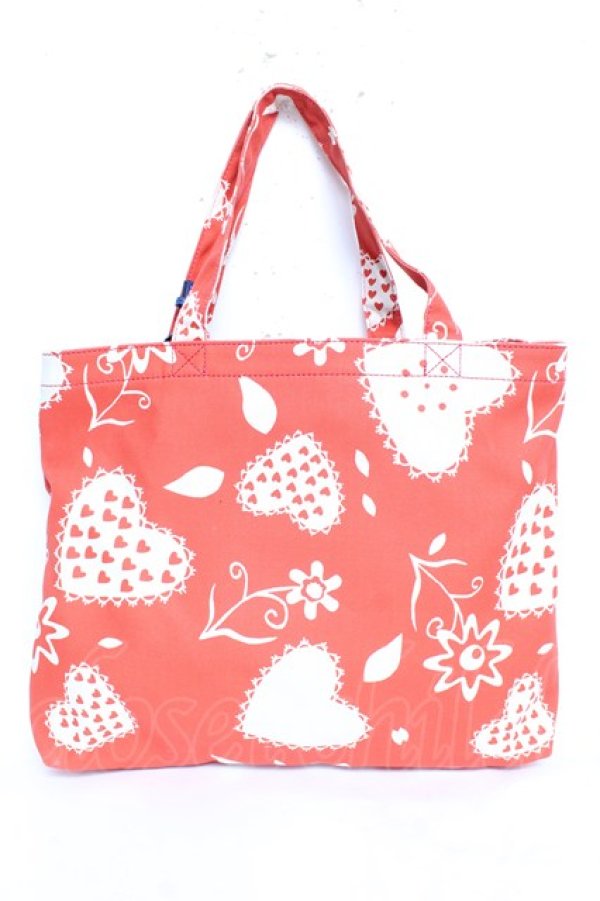 画像2: ヴィヴィアンウエストウッド 中古 / PAINTING BUNNYトートバッグ  レッド  Y-26-01-28-007-ba-SZ-ZY (2)