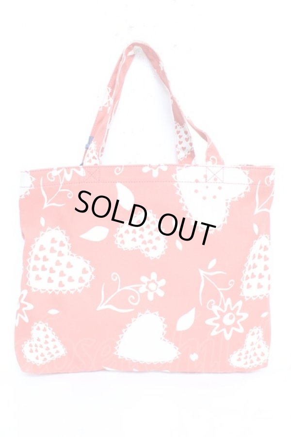 画像2: ヴィヴィアンウエストウッド 中古 / PAINTING BUNNYトートバッグ  レッド  Y-26-01-28-007-ba-SZ-ZY (2)