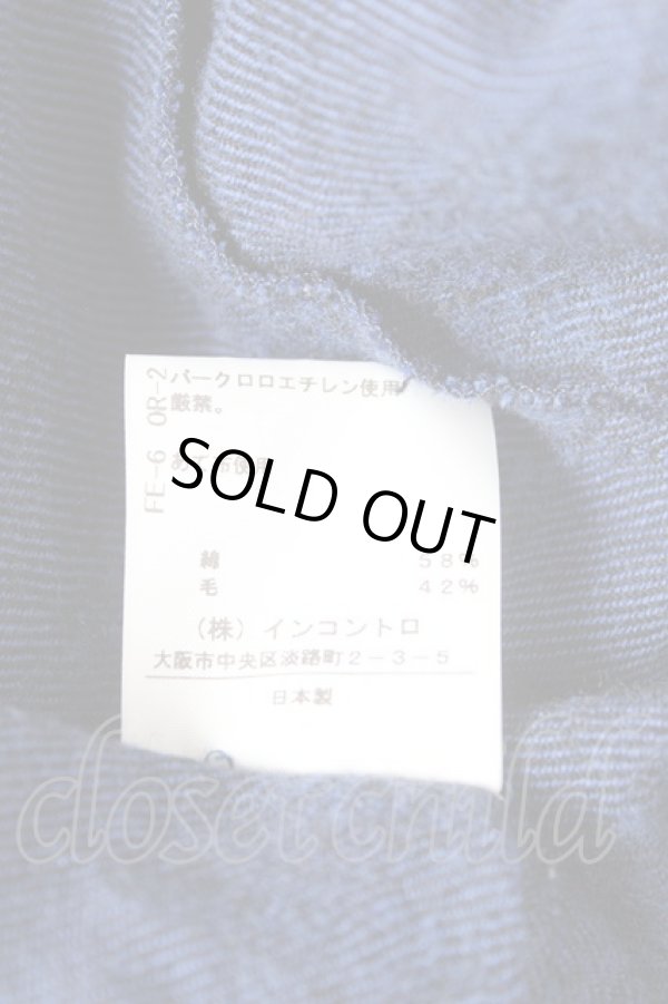 画像5: ヴィヴィアンウエストウッド 中古 / 単色オーブ刺繍チェック柄ウールワンピース 00 紺  Y-26-01-28-057-op-SZ-ZH (5)