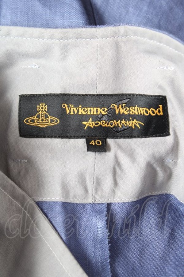 画像4: ヴィヴィアンウエストウッド 中古 / カンガルーパンツ 40 ブルー  Y-26-01-28-058-pa-AS-ZH (4)