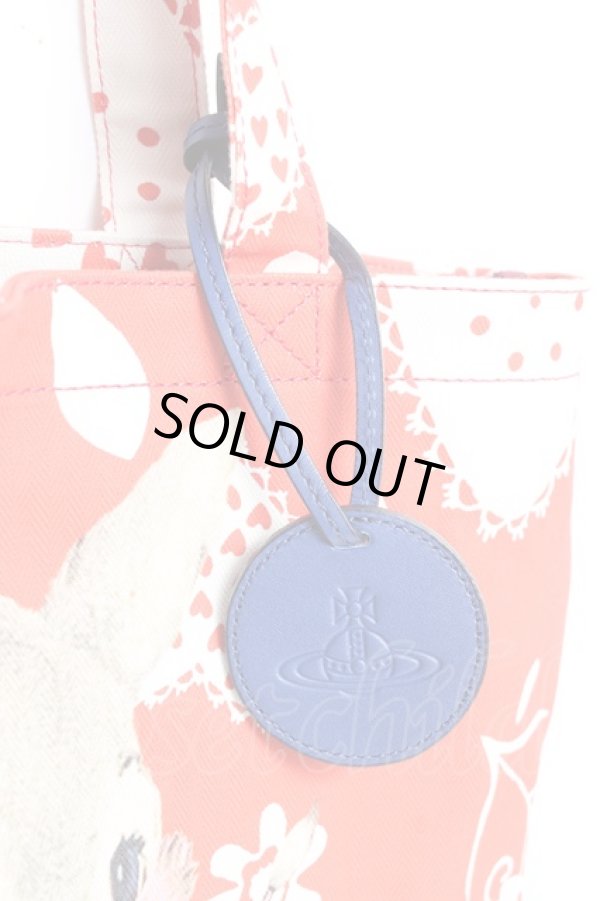 画像3: ヴィヴィアンウエストウッド 中古 / PAINTING BUNNYトートバッグ  レッド  Y-26-01-28-007-ba-SZ-ZY (3)