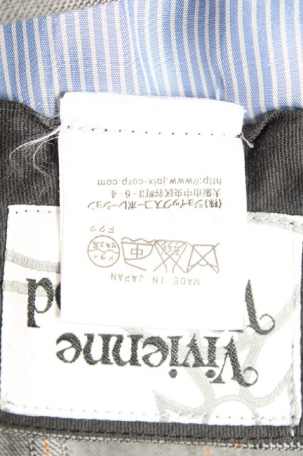 画像5: ヴィヴィアンウエストウッド MAN 中古 / チェックトラウザーズ 44 グレー  Y-26-01-28-066-pa-AS-ZY (5)