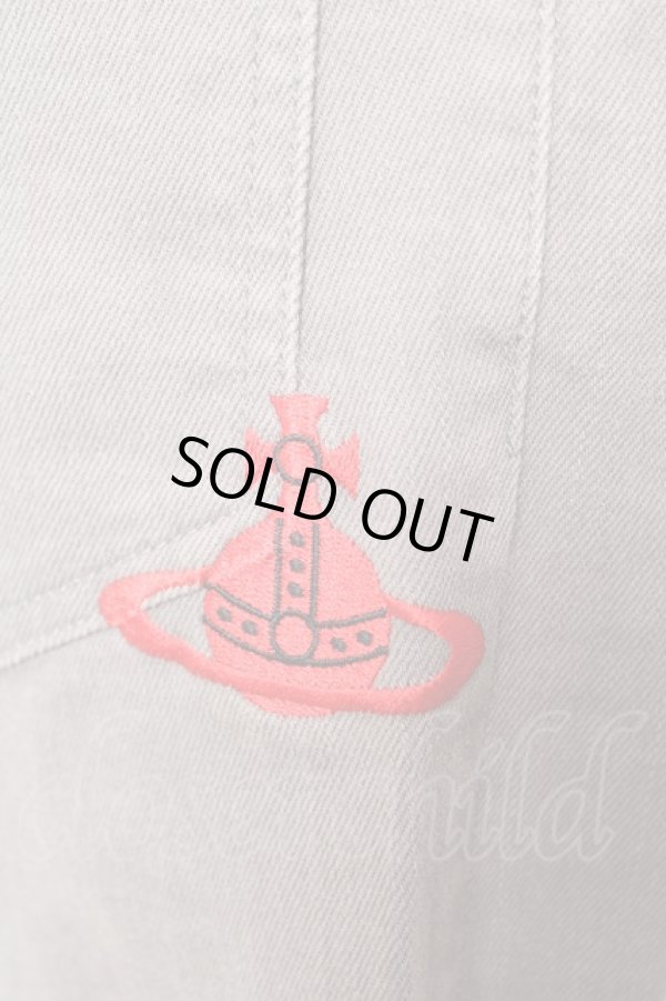 画像3: ヴィヴィアンウエストウッド MAN 中古 / オーブ刺繍デニムパンツ 44 グレー  Y-26-01-28-067-pa-AS-ZY (3)