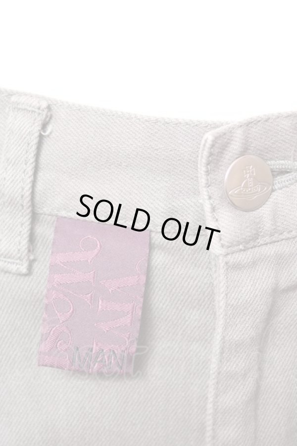 画像4: ヴィヴィアンウエストウッド MAN 中古 / オーブ刺繍デニムパンツ 44 グレー  Y-26-01-28-067-pa-AS-ZY (4)