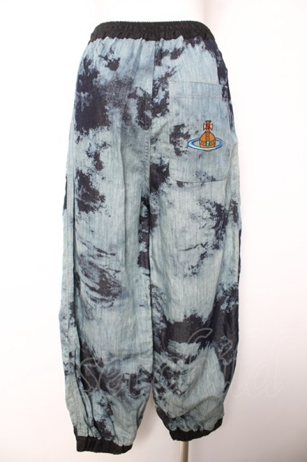 画像2: ヴィヴィアンウエストウッド 中古 / Danielトラウザーズ XXS ブルー×ブラック  Y-26-01-28-070-pa-IG-ZY (2)