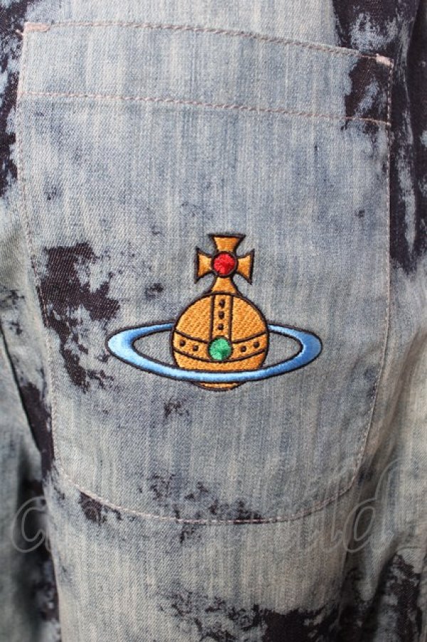 画像3: ヴィヴィアンウエストウッド 中古 / Danielトラウザーズ XXS ブルー×ブラック  Y-26-01-28-070-pa-IG-ZY (3)