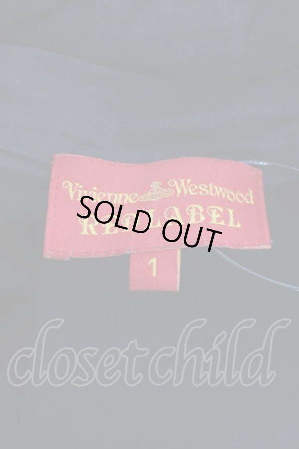 画像6: ヴィヴィアンウエストウッド 中古 / 単色オーブ刺繍ボウタイブラウス 1 黒  Y-26-01-28-013-bl-SZ-ZH (6)