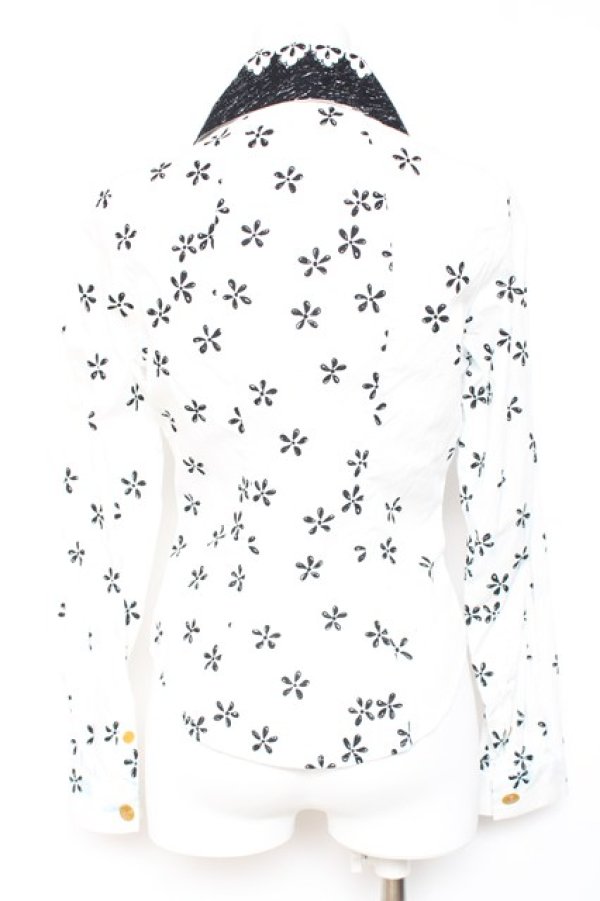 画像3: ヴィヴィアンウエストウッド 中古 / フラワープリントシャツ  白  Y-26-01-28-014-bl-AS-OS (3)