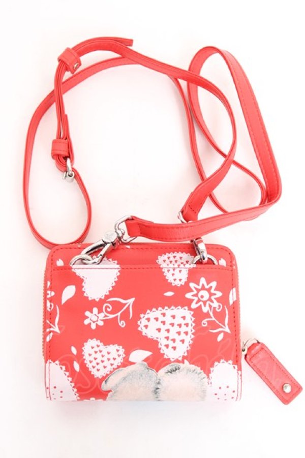 画像3: ヴィヴィアンウエストウッド 中古 / PAINTING BUNNY ショルダーウォレット  レッド  Y-26-01-28-002-gd-SZ-ZY (3)