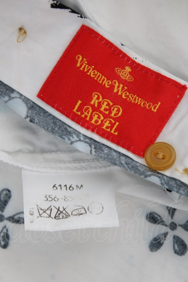 画像9: ヴィヴィアンウエストウッド 中古 / フラワープリントシャツ  白  Y-26-01-28-014-bl-AS-OS (9)