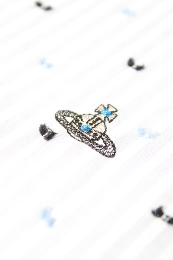 画像6: ヴィヴィアンウエストウッド MAN 中古 / CLASSIC STRIPE SHIRTS 50 グレー×ホワイト  Y-26-01-28-015-bl-SZ-OS (6)