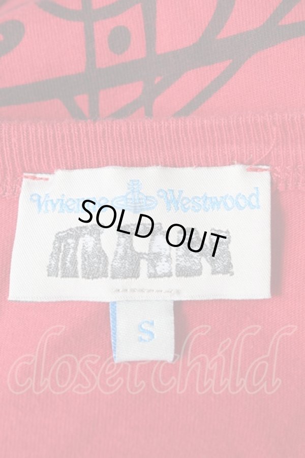 画像5: ヴィヴィアンウエストウッド MAN 中古 / クロックプリントTシャツ S レッド  Y-26-02-11-023-ts-SZ-ZS (5)