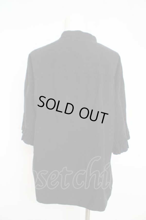 画像2: ヴィヴィアンウエストウッド 中古 / タイプライターハートフリルブラウス  ブラック  Y-26-02-11-003-bl-IG-ZY (2)