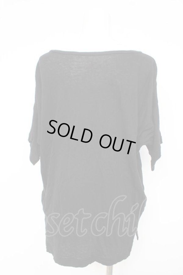 画像2: ヴィヴィアンウエストウッド 中古 /  ローズプリント変形Ｔシャツ 2 黒  Y-26-02-11-005-to-SZ-ZS (2)