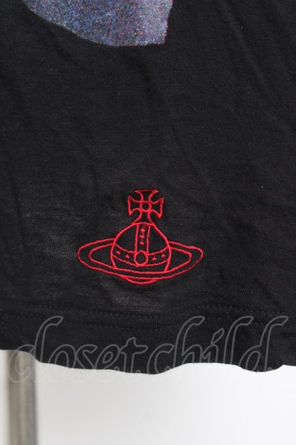 画像3: ヴィヴィアンウエストウッド 中古 /  ローズプリント変形Ｔシャツ 2 黒  Y-26-02-11-005-to-SZ-ZS (3)
