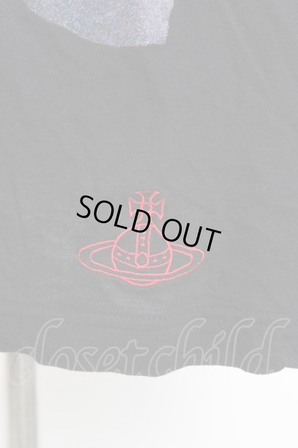 画像3: ヴィヴィアンウエストウッド 中古 /  ローズプリント変形Ｔシャツ 2 黒  Y-26-02-11-005-to-SZ-ZS (3)