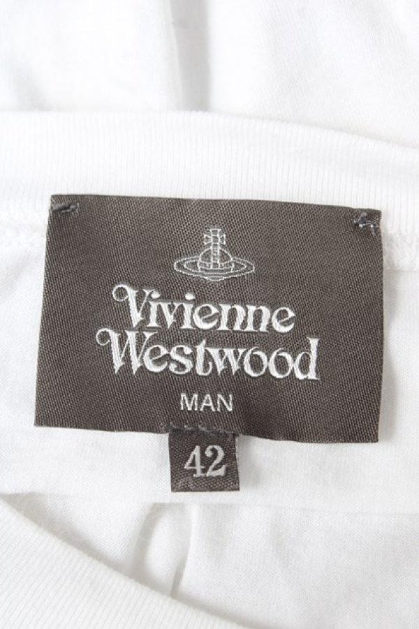 画像4: ヴィヴィアンウエストウッド MAN 中古 / mushroom man tシャツ 42 白  Y-26-02-11-012-to-AS-ZS (4)