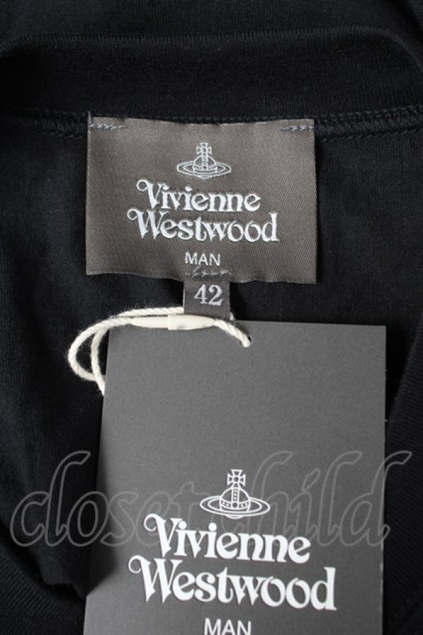 画像3: ヴィヴィアンウエストウッド MAN 中古 / GAIA with LINE ORBリラックスTシャツ（ガイアウィズラインオーブ） 42 黒  Y-26-02-11-014-ts-AS-ZS (3)